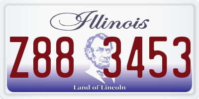 IL license plate Z883453