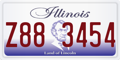 IL license plate Z883454