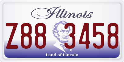 IL license plate Z883458