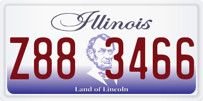 IL license plate Z883466