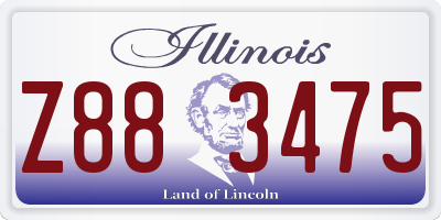 IL license plate Z883475