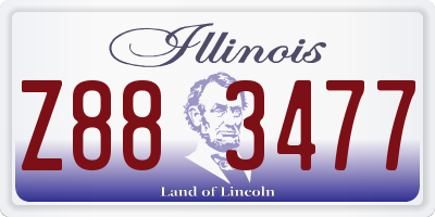 IL license plate Z883477