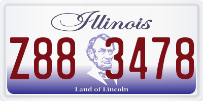 IL license plate Z883478