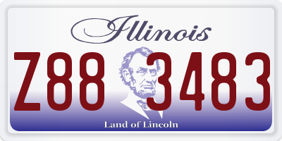 IL license plate Z883483