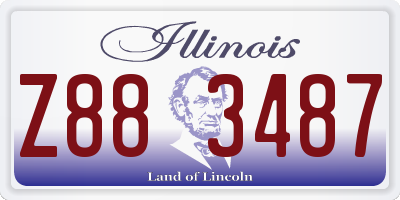 IL license plate Z883487