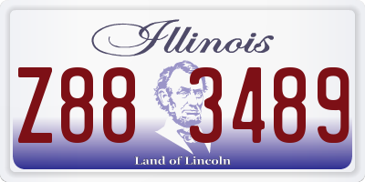 IL license plate Z883489