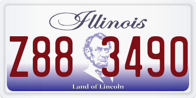IL license plate Z883490