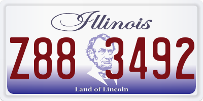 IL license plate Z883492