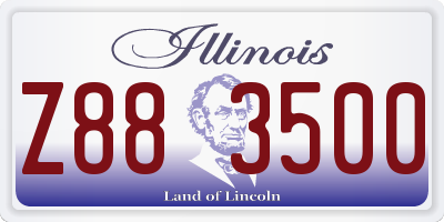 IL license plate Z883500