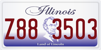 IL license plate Z883503