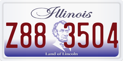IL license plate Z883504