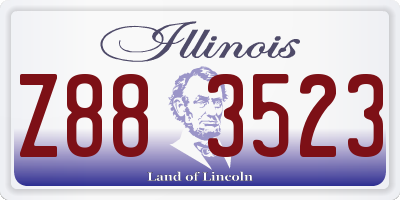 IL license plate Z883523