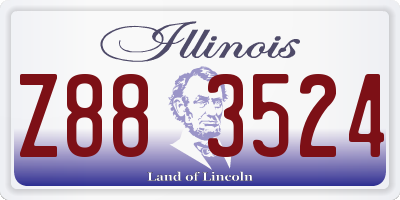 IL license plate Z883524