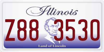 IL license plate Z883530