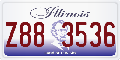IL license plate Z883536