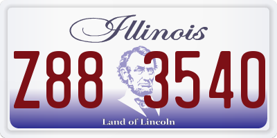 IL license plate Z883540