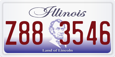 IL license plate Z883546