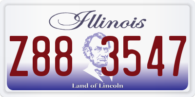 IL license plate Z883547