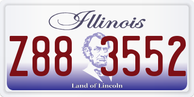 IL license plate Z883552