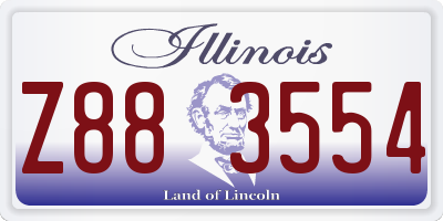 IL license plate Z883554