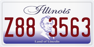 IL license plate Z883563