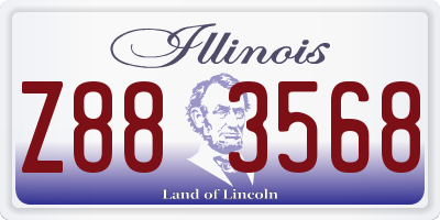 IL license plate Z883568