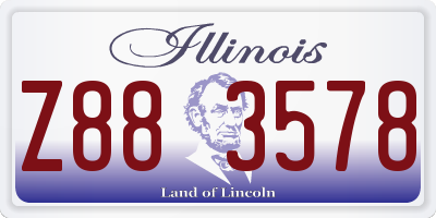 IL license plate Z883578