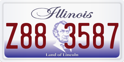IL license plate Z883587