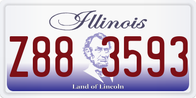 IL license plate Z883593