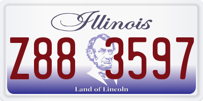 IL license plate Z883597