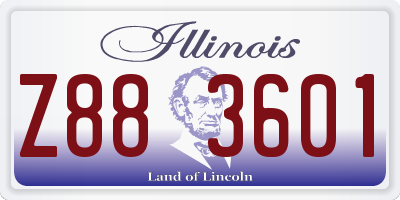 IL license plate Z883601