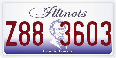 IL license plate Z883603
