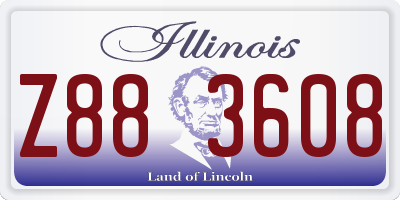 IL license plate Z883608