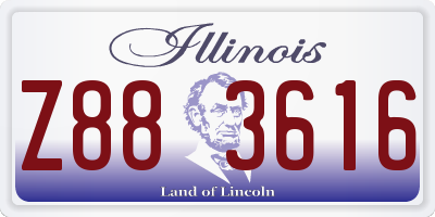 IL license plate Z883616