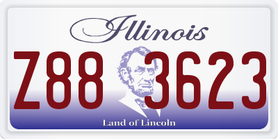 IL license plate Z883623