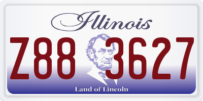 IL license plate Z883627
