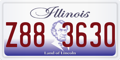 IL license plate Z883630