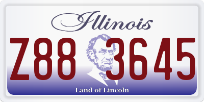 IL license plate Z883645