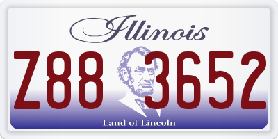 IL license plate Z883652