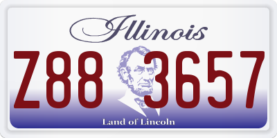 IL license plate Z883657