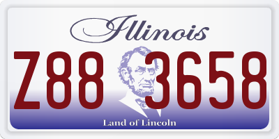 IL license plate Z883658