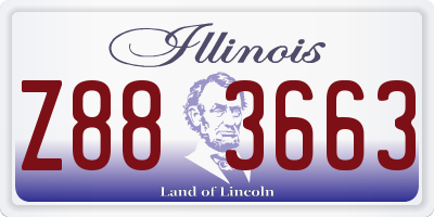 IL license plate Z883663