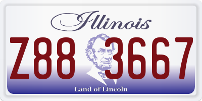 IL license plate Z883667