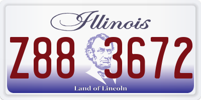 IL license plate Z883672