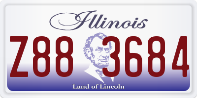 IL license plate Z883684