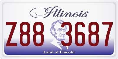 IL license plate Z883687