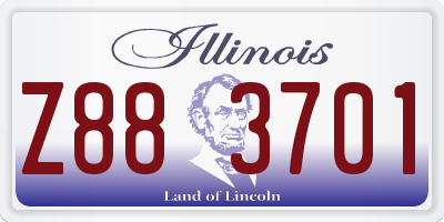 IL license plate Z883701
