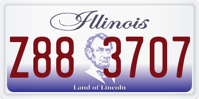 IL license plate Z883707
