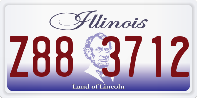 IL license plate Z883712