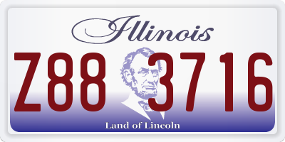IL license plate Z883716